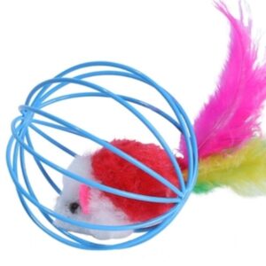 Игрушка для кошек Мышь в синей клетке 6 см Китай Игрушка для кошек Мышь в синей клетке 6 см Китай