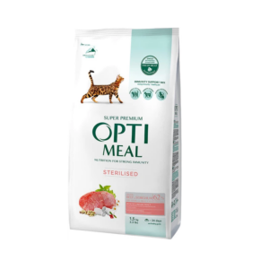 Сухой корм для стерилизованых котов Adult Cat Sterilised Beef and Sorghum с говядиной и сорго 1,5 кг Optimeal Сухой корм для стерилизованых котов Adult Cat Sterilised Beef and Sorghum с говядиной и сорго 1,5 кг Optimeal
