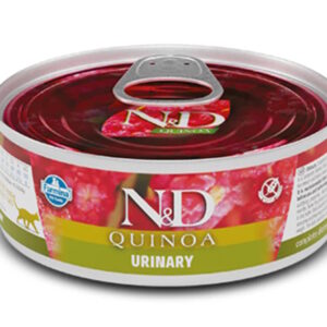 Влажный корм для котов Фармина Farmia N&D QUINOA URINARY, DUCK & CRANBERRY ADULT для проф. мочекаменной болезни, утка, киноа, клюква и ромашка 80 г Влажный корм для котов Фармина Farmia N&D QUINOA URINARY, DUCK & CRANBERRY ADULT для проф. мочекаменной болезни, утка, киноа, клюква и ромашка 80 г