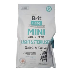 Сухой корм для собак Mini Grain Free Light and Sterilised Rabbit and Salmon с кроликом и лососем Brit Care 2 кг Сухой корм для собак Mini Grain Free Light and Sterilised Rabbit and Salmon с кроликом и лососем Brit Care 2 кг