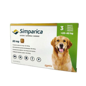 Симпарика таблетки инсектоакарицидные для собак 20-40 кг №3*80 мг Zoetis