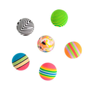 Набор игрушек для кошки 6 цветных шариков  XW530