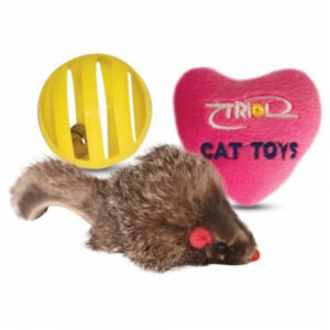 Набор игрушек для кошки мышь, шар, сердечко 144XW0075