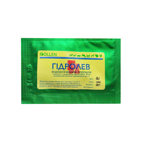 Водорастворимый порошок Гидролев 4 г Коллен Водорастворимый порошок Гидролев 4 г Коллен