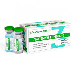 Вакцина Лапимун ГЕМІКС-3 против геморагической болезни и миксоматоза кролей БТЛ (10доз)