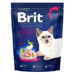 Корм для котов Брит стерилизованных курица  Brit Premium Cat Sterilized  300 г 171846