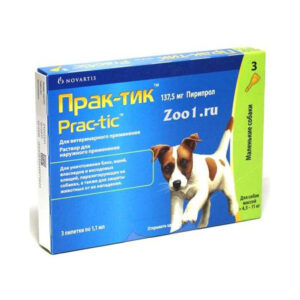 Капли от блох и клещей Прак-тик для собак 4,5-11 кг №1*1,1 мл Novartis