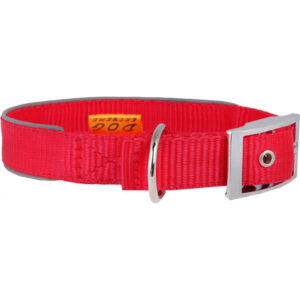 Ошейник нейлоновый Dog Extreme светоотражающая вставка красный 40 мм 60-72см COLLAR64543