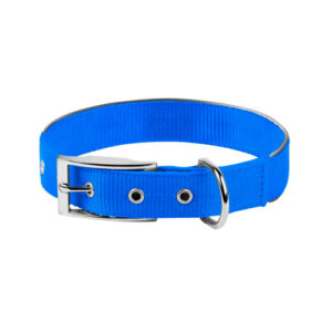 Ошейник Dog Extreme двойной нейлон с светоотражающей вставкой голубой 20 мм х 30-40 см COLLAR 67032