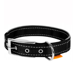 Ошейник Dog Extreme двойной нейлон с светоотражающей вставкой черный 25 мм х 38-48 см COLLAR 67041