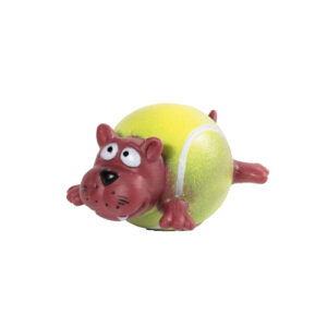 Игрушка для собак виниловая Тигр с телом-мячем 9 см FOX FS-0064