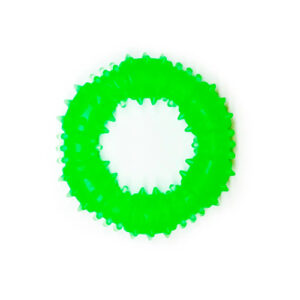 Игрушка для собак Кольцо с шипами зеленое с запахом ванили 9 см FOX TF-019