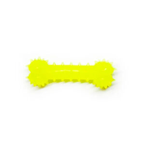 Игрушка для собак Косточка желтая с запахом ванили 8 см FOX TF-002