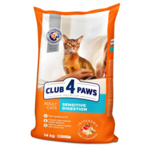 Корм для котов Клуб 4 Лапы сухой премиум чувствительное пищеварение 14 кг С4Р Premium ВЕСОВОЙ за 1 кг