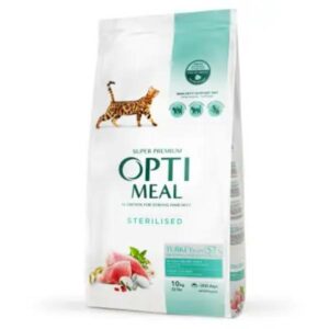 Корм для котов OPTIMEAL сухой для стериллизованых с индейкой и овсом 10 кг ВЕСОВОЙ 1 кг