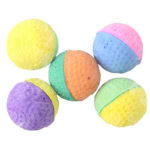 Игрушка для кошек Мяч зефирный для гольфа двухцветный цвет в ассортименте 4,5 см Fox