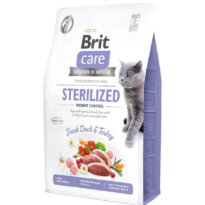 Корм для котов Брит контроль веса для стерилизованных Brit Care Cat GF Sterilized Weight Contro Весовой цена за 1кг