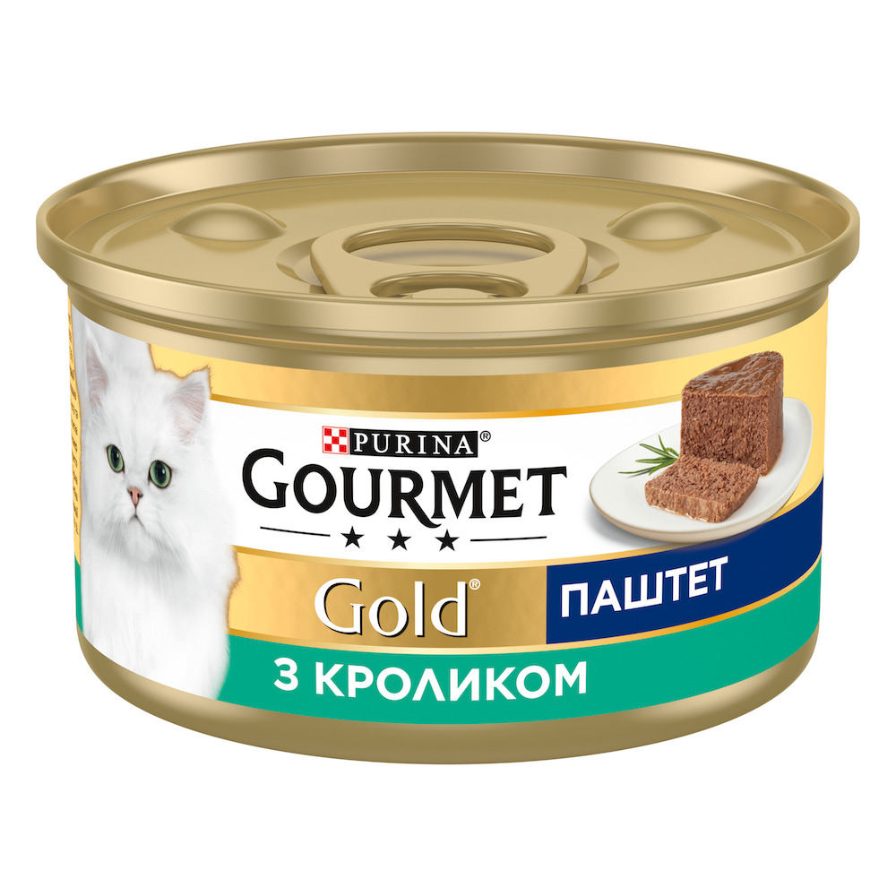 Корм для котов Gourmet Gold паштет с кроликом 85 г Purina | ВетАптека  профессора Литарова