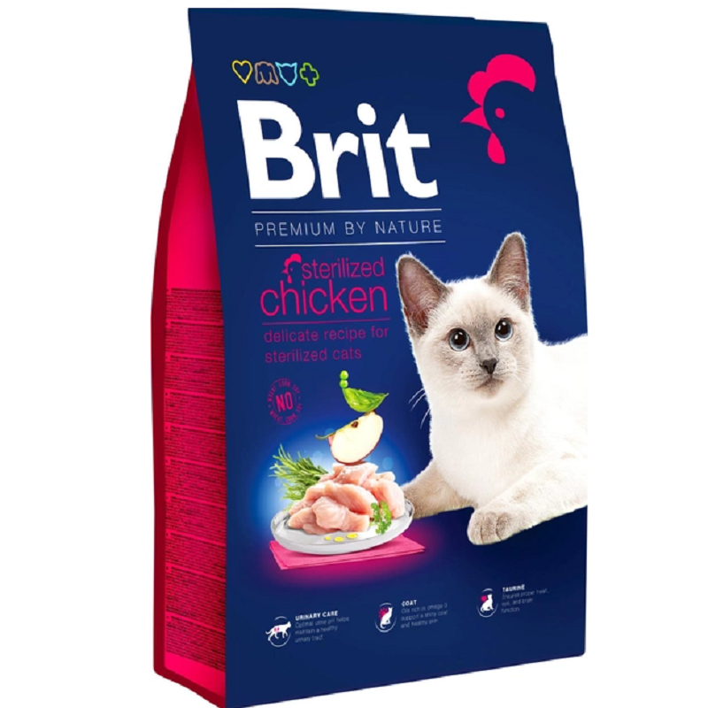 Сухой корм для стерилизованых котов Cat Sterilised Chicken с курицей 1 кг Brit Premium Сухой корм для стерилизованых котов Cat Sterilised Chicken с курицей 1 кг Brit Premium