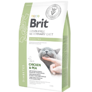 Сухой корм для котов при диабете Diet Diabetes с курицей и горохом 2 кг Brit