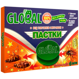 Ловушка Global от тараканов и муравьев комплект 6 штук Global