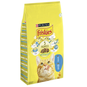 Сухой корм для котов Friskies с лососем и овощами 1 кг Purina