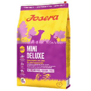 Сухой корм для собак мелких пород с чувствительным пищеварением MiniDeluxe с мясом ягненка 1 кг Весовой Josera