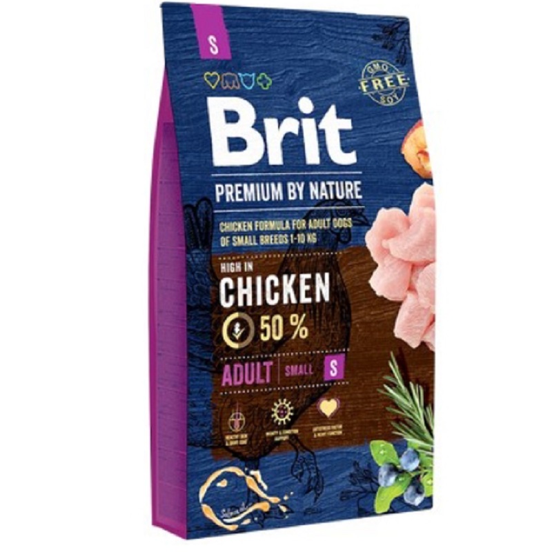 Сухой корм для собак до 10 кг Adult S с курицей 1 кг Весовой Brit Premium Сухой корм для собак до 10 кг Adult S с курицей 1 кг Весовой Brit Premium