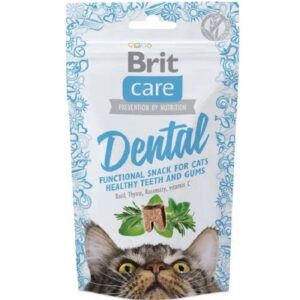 Лакомство  для котов Брит для здоровья зубов Brit Care Cat Snack Dental с индейкой 50г