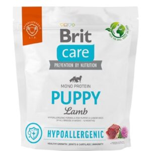 Корм д/щенков мелких пород и кормящих ягненок Брит Brit Care Puppy от 4нед.до 10мес 400г/170774/520145