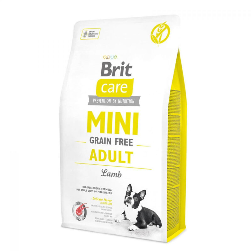 Корм д/соб Брит для взрослых миниатюрных пород с ягненком Brit Care Grain-Free Adult Mini Breed Lamb 2кг