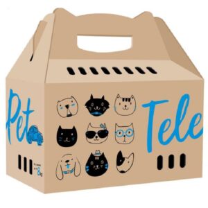 Картонная переноска для кошек и собак TelePet 45,5*22*43,5 см Collar