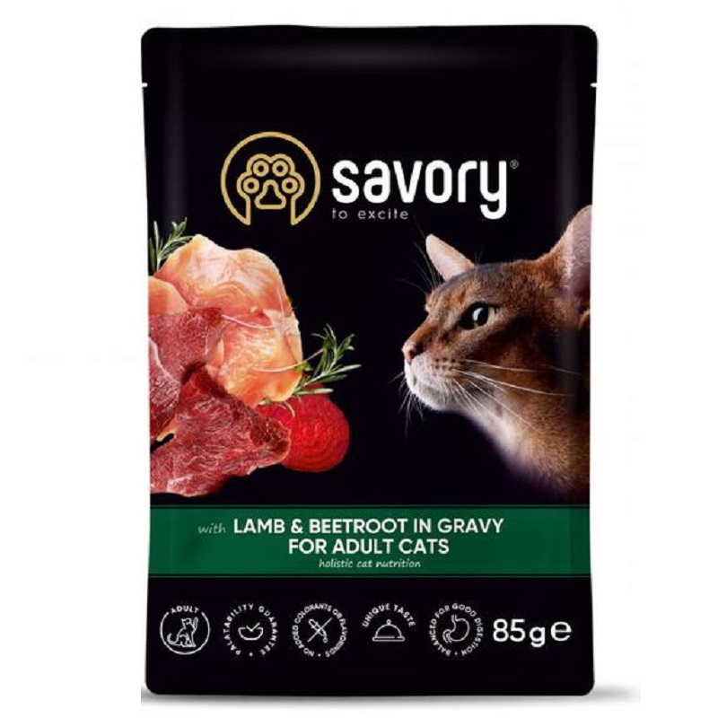 Корм д/кот SAVORY пауч ягненок буряк 85 г /20123 Корм д/кот SAVORY пауч ягненок буряк 85 г /20123