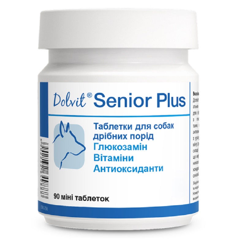 Таблетки Dolvit Senior Plus minii для пожилых собак с глюкозамином №90 ...