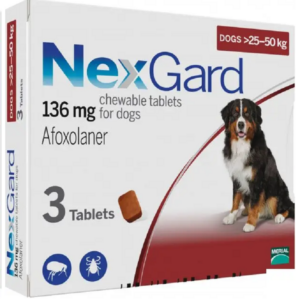 Таблетки жевательные для собак 25-50 кг NexGard от блох и клещей  №3 Merial