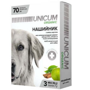 Ошейник Уникум Unicum organic от блох и клещей для собак 70 см 10 UN-024