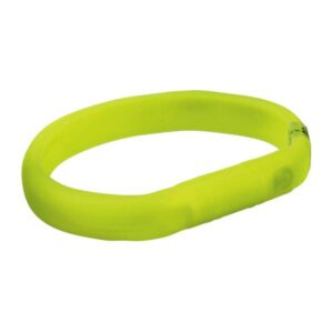 Ошейник для собак Светящийся силиконовый с USB M-L Ш 18 мм Д 50 см зеленый 12684 Trixie