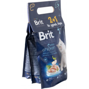 Корм д/котят 1-12 мес Брит Brit Premium Cat Kitten 300 г�24881 Набор 2+1