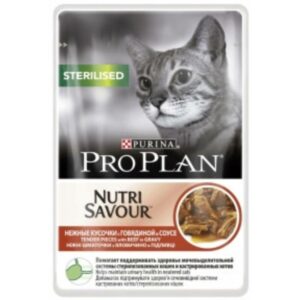 Корм д/кот Проплан Proplan стерил говядина пауч 85 г/26уп