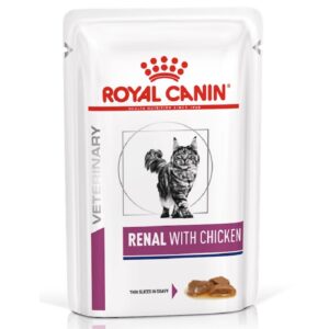 Корм для котов с болезнями почек Renal Chiken с кусочками курицы в соусе 85 г Royal Canin