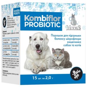 Порошок Modes Kombiflor Probiotic Модес Комбифлор для поддержания кишечника собак та котов 15шт/2г