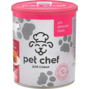 Корм д/соб Пет шеф Pet Chef паштет взрослых с говядиной  консерва 800 г