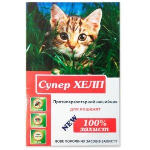 Ошейник для котят противопаразитарный Супер Хелп New 35 см зеленый Круг срок 05.2025