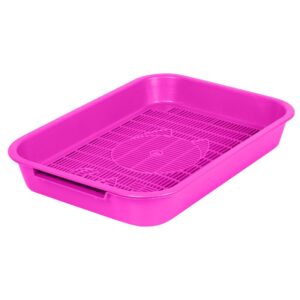 Туалет для котов и кошек Cat с сеткой розовый 35*25*5 см  Collar