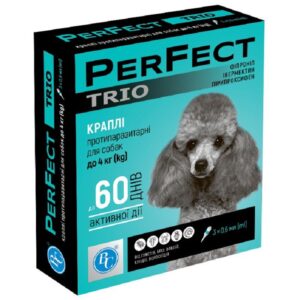 Капли для собак до 4  кг Perfect Trio от блох и клещей  0,6 мл №3 Ветсинтез срок 11.2025