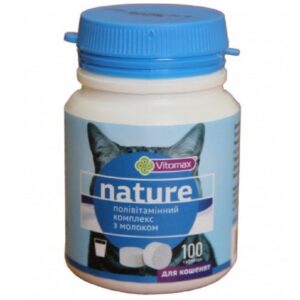 Таблетки для котят Nature поливитаминный комплекс с молоком №100 Vitomax срок 11.2025