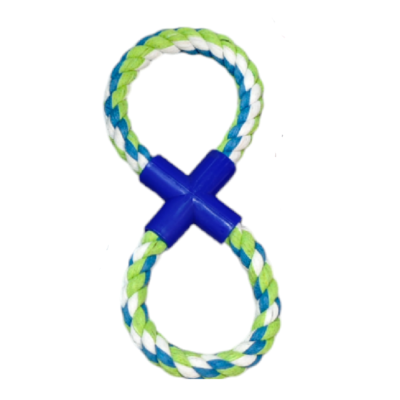 Игрушка для собак Грейфер восьмерка синяя канат 26 см Китай Игрушка для собак Грейфер восьмерка синяя канат 26 см Китай