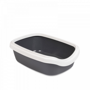 Туалет для котов и кошек Comfort М 41*30*13,5 см серый Природа