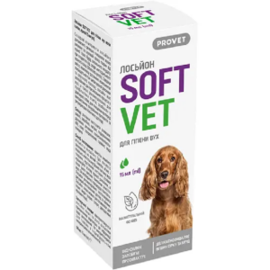 Лосьон для собак и кошек PROVET SoftVet для гигиены глаз 15 мл Природа