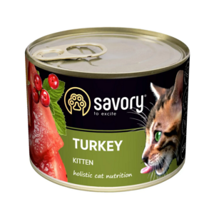 Корм для котят консерва Сейвори SAVORY индейка 200 г 30686